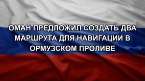 Оман предложил создать два маршрута для навигации в Ормузском проливе
