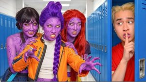 Охотники на демонов из K-pop стали ЗЛЫМИ! СТРАШИЛКИ.и челленджи.