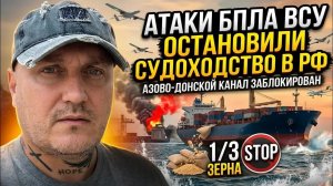 Атаки БПЛА остановили судоходство по Азово-Донскому каналу в РФ