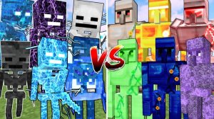 Каждый голем-титан против каждого скелета-титана ｜ Битва мобов в Minecraft