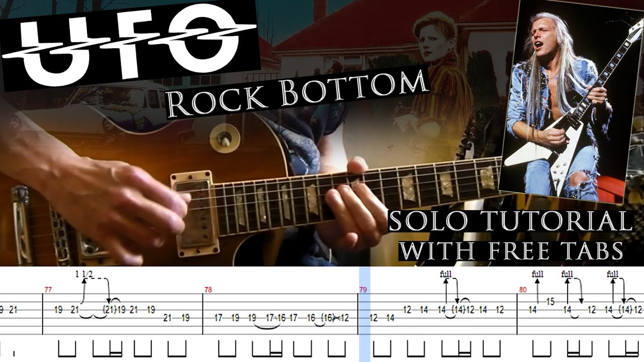 UFO - Rock Bottom guitar solo lesson (with tablatures and backing tracks) смотреть онлайн