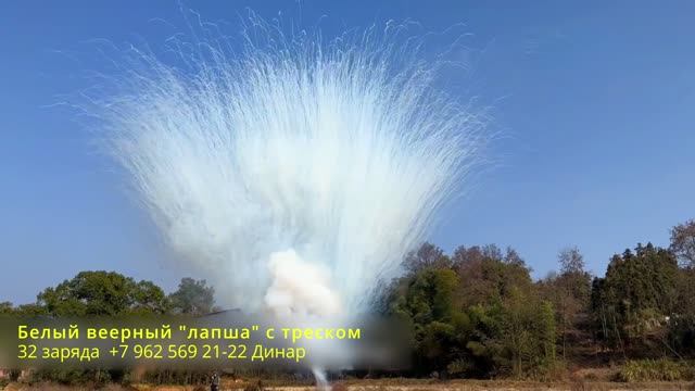 Белый веерный лапша с треском 32 заряда