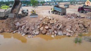 Строительство, засыпка водного канала, высотные съёмки