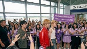 Тэхён и BTS официально прибыли в Мюнхен! На радость немецким арми!
