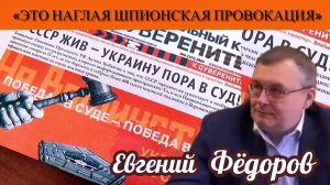 Евгений Фёдоров: «Это наглая шпионская провокация»