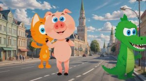 Котёнок Кордэ и друзья - Разноцветная банда и дефиле на площади - Смешные мультики для детей - Котён