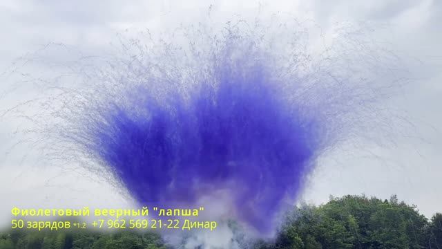Фиолетовый веерный лапша 50 зарядов 1.2