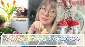 Вязальный дневник 06.07.2026 - 12.07.2026: новые грибы, снова пилюли и огородное вдохновение 😁