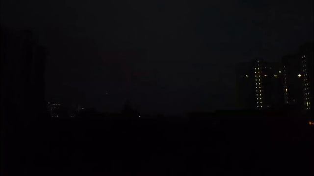 Гроза с молнией. Замедленном режиме.