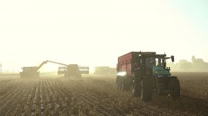 Farming Simulator 25 Осенняя уборка сои Claas Lexion 8900, John Deere 6R/8R, CASE 2588