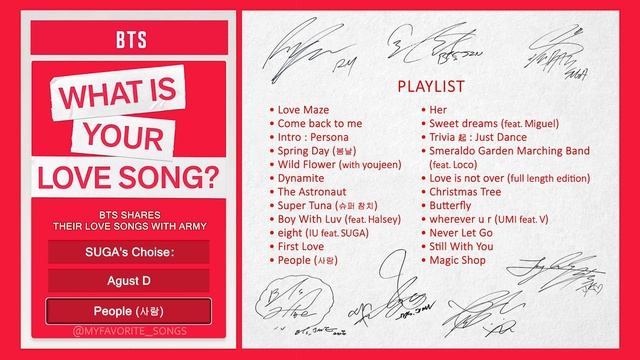 BTS Playlist 'What Is Your Love Song' | Песни о любви от BTS смотреть онлайн