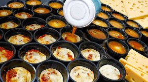Удивительный масштаб! Хлеб с острой свининой, сыром и яйцом   корейская уличная еда