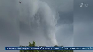 Очевидцы засняли смерч в Подмосковье во время непогоды.