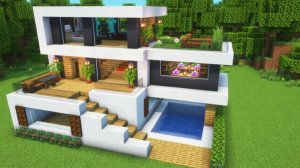 МАЙНКРАФТ Как построить простой современный дом - Minecraft новые видео