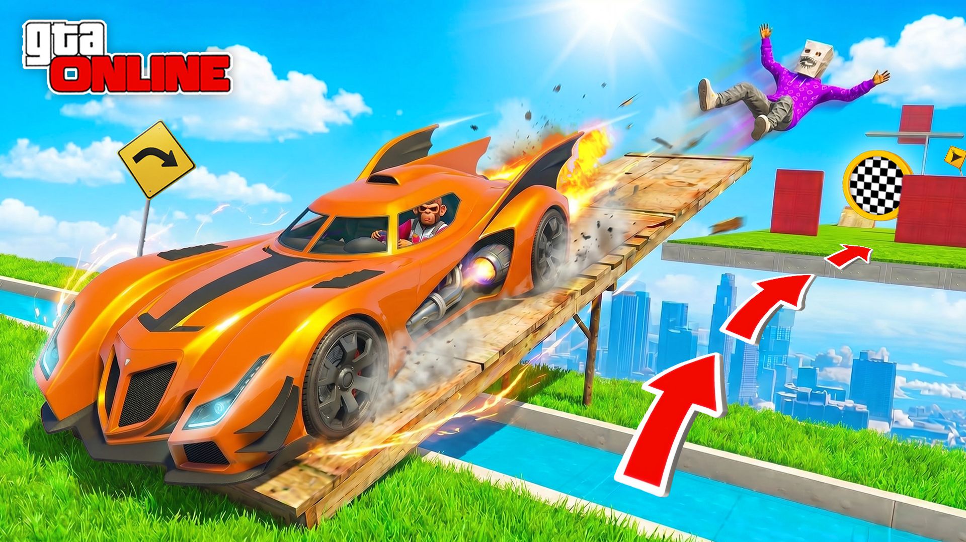 МЕНЯ КАТАПУЛЬТИРОВАЛИ!!!ПАРНЫЙ СКИЛЛ-ТЕСТ В GTA 5! КООПЕРАТИВНЫЙ ПАРКУР В ГТА 5 ОНЛАЙН смотреть онлайн