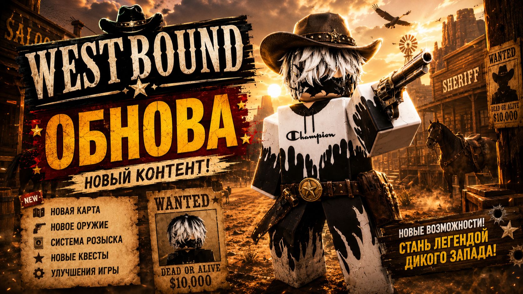 🤠 ОБНОВА WESTBOUND Роблокс ROBLOX