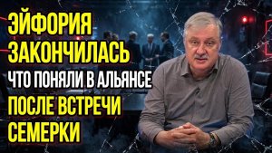 Эйфория закончилась что поняли в альянсе после встречи семерки / Дмитрий Евстафьев