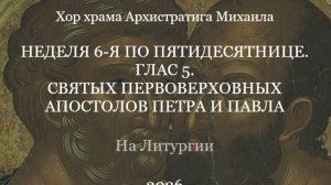 Хор храма Архистратига Михаила - На литургии - Первоверховных апостолов Петра и Павла 2026