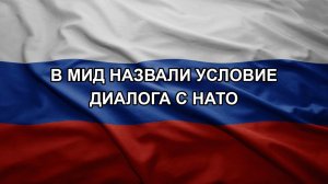 В МИД назвали условие диалога с НАТО