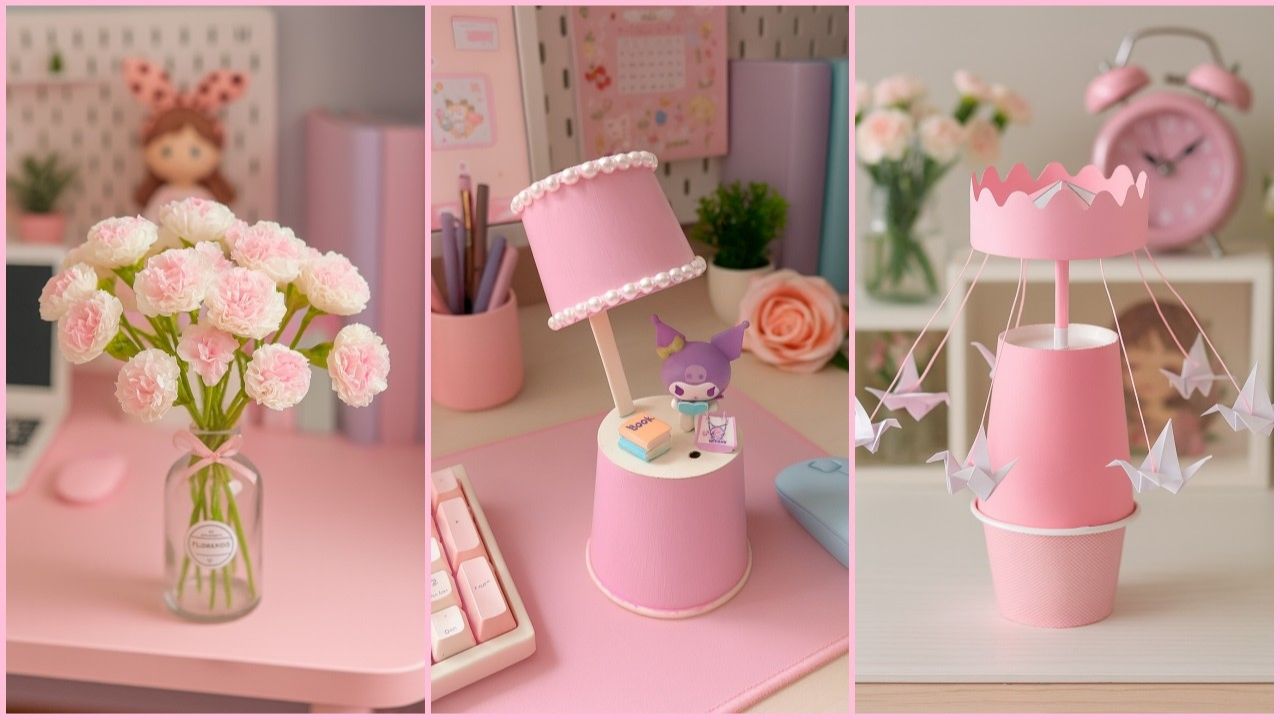 10 МИЛЫХ МИНИ-ИДЕЙ ДЕКОРА СТОЛА своими руками, ВАМ ПОНРАВИТСЯ - #diy #deskdecor