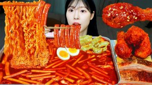 Мукбанг - курица и токпокки - яркий выпуск