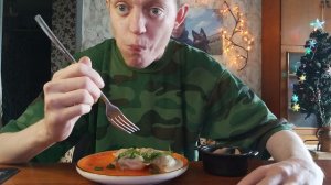 Мукбанг// Вареники Мясо-Капустные С Соусом