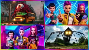 ШОУ Монстр Хай школьный автобус Руми K-POP: новые приключения ТИМ КЕЙ ПОП 💥