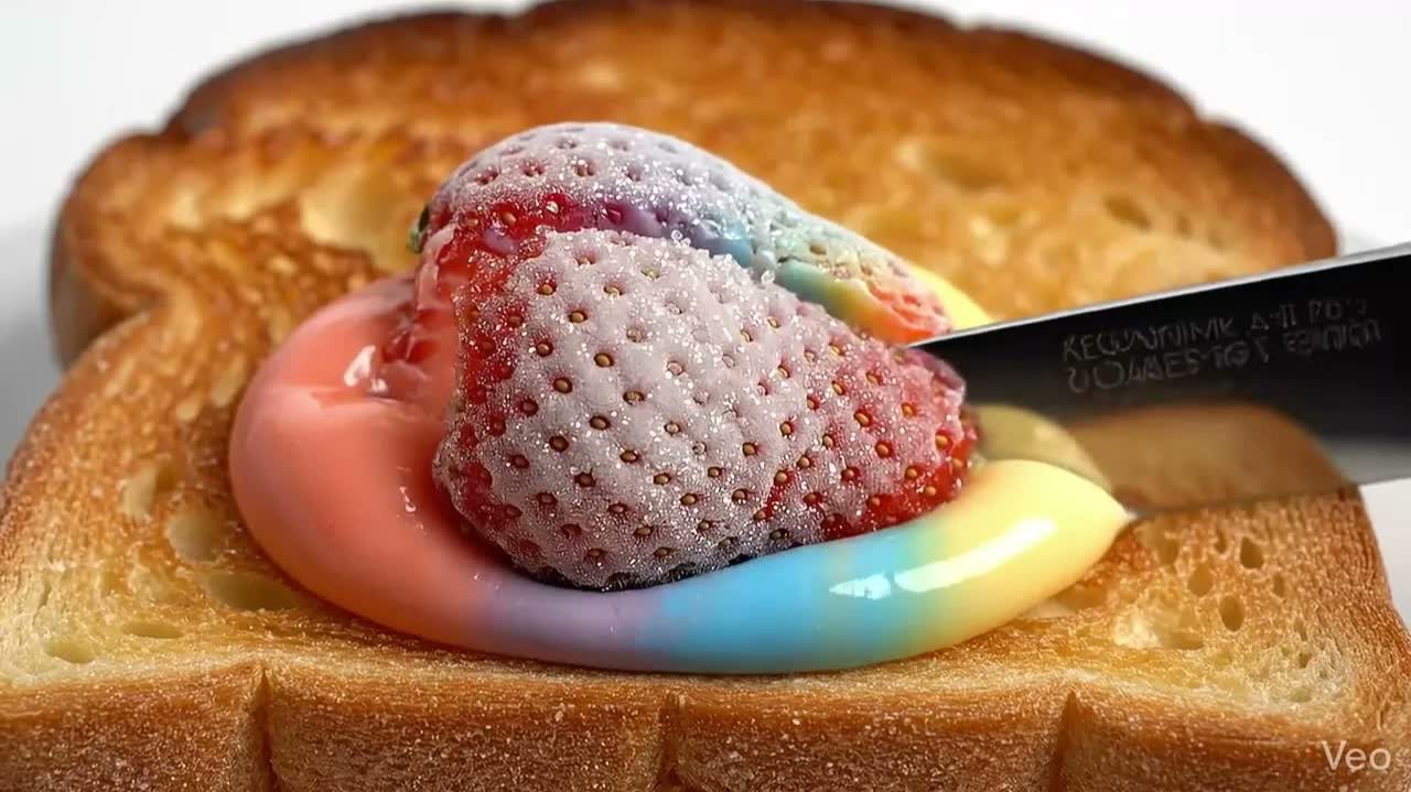 CHILL ASMR:Ai ASMR🍞🍓Тост, разложенный в стакане с фруктами, очень сытный