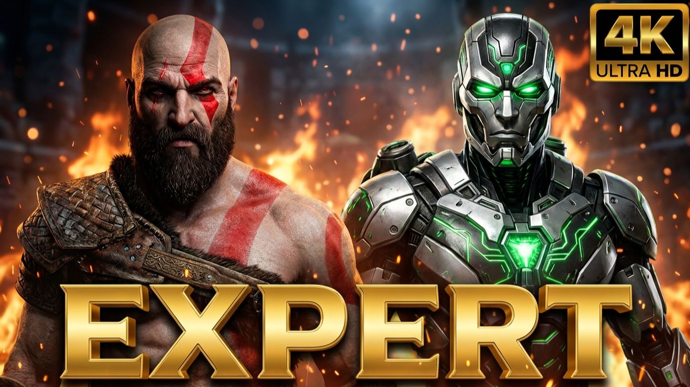 Игра as Деймос из GoW & Грид из Injustice 2 в Mortal Kombat 9 на PC Expert в 4K 60 FPS