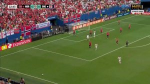 Опасный момент матча Норвегия - Англия, ЧМ по Футболу 2026