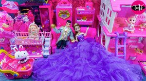 Играем в игрушки из мультика принцесса кукла Барби. Мультфильм для детей. ASMR АСМР