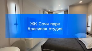 Красивая студия с дизайнерским ремонтом в Сочи. ЖК Сочи парк