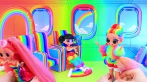 K-Pop Охотницы в Радужном и Черном самолёте! 😍 DIY поделки для детей
