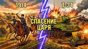 Что если СТАЛИН отправил танки Т-34 на помощь НИКОЛАЮ II в 1914 году?
