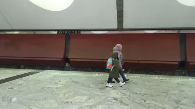 Станция метро Борисово интерьер, пассажиры, поезд Москва Фрагмент 21 Станция метро Борисово интерьер, пассажиры, поезд Москва Фрагмент 21