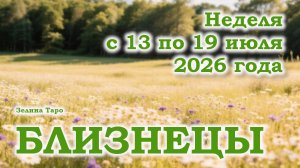 БЛИЗНЕЦЫ | ТАРО прогноз на неделю с 13 по 19 июля 2026 года