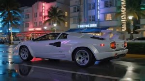 Es 1990, conduces por Miami en la última noche de los 80 ｜ Dark Synthwave Drive