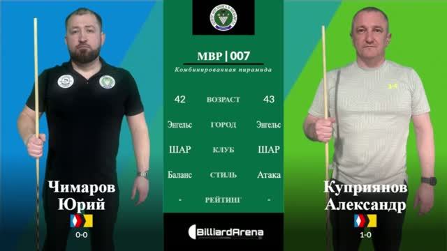 Бильярд. Хайлайт МВР | 007 | Чимаров Юрий vs Куприянов Александр