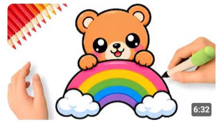 КАК НАРИСОВАТЬ МИЛОГО ПЛЮШЕВОГО МЕДВЕДЯ 🧸🌈 смотреть онлайн