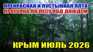 Прекрасная и пустынная Ялта. Прогулка по лесу под ливнем... Крым