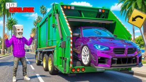 СПРЯТАЛ ВСЕ ТАЧКИ В МУСОРВОЗЕ!!! НАШЕЛ BMW M2 | БИТВА АВТОУГОНЩИКОВ В ГТА 5 ОНЛАЙН