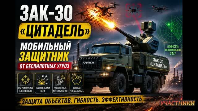ЗАК-30 «Цитадель» мобильный защитник от беспилотных угроз