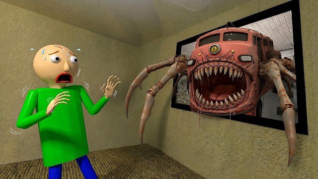 ПОЧЕМУ БАЛДИ НЕ МОЖЕТ УБЕЖАТЬ ОТ РАЗРУШИТЕЛЯ ВАГОНОВ GMOD смотреть онлайн