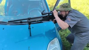 Первая пристрелка пневмат Hatsan-Blitz