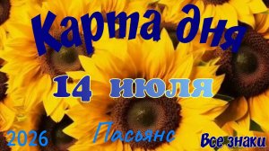 Карта дня🍒14 июля🍀💫Пасьянс. Тайм-код в описании 🦢