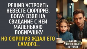 Истории из жизни Решив устроить невесте сюрприз, богач взял на свидание с ней маленькую побирушку…