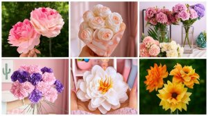 5 УДИВИТЕЛЬНЫХ ЦВЕТОВ, сделанных своими руками 🌷 Роза, гвоздика и многое другое.. #craft #diy