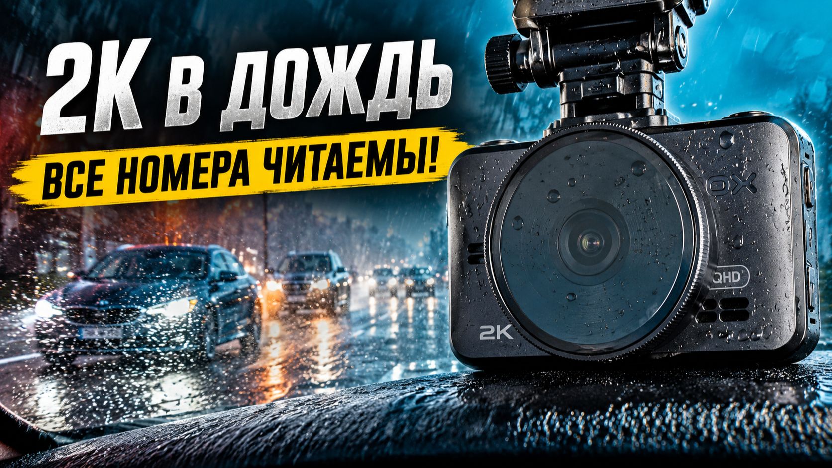 Новинка 2026! Видеорегистратор iBOX RoadScan 2K WiFi GPS Dual - Проверяю, читает ли номера в дождь? смотреть онлайн