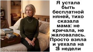 Истории из жизни| Я устала быть бесплатной няней, тихо сказала мама: не кричала, не жаловалась