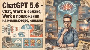 ChatGPT 5.6 - Chat, Work в облаке, Work в приложении на компьютере, скиллы